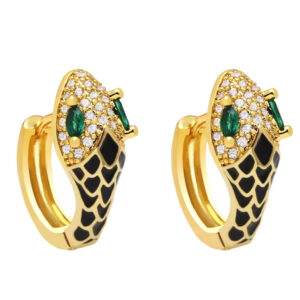 Multi color Snake Hoop Earrings Women Fashion Enamel Jewelry Earrings Gold Plated Ladies Jewellery