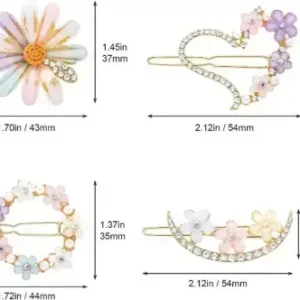 Sparkle Korean Fancy Bling lady girls women kids hair clips (set of 4)