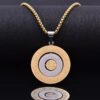 Thiland Feng Shui necklace Chinese Zodiac Diagram Necklace Yin Yang Taiji 12 Sun Signs Rotatable Pendant Taichi Bagua Religion Necklace Chines Feng Shui necklace Fashion accessories at best price in Kuwait Lucky charms at amazing price in Kuwait Buy 18K Gold palced Fashion accessories in Kuwait