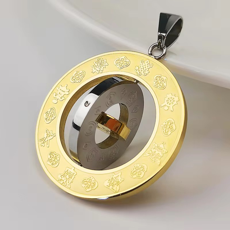 Buy_Taichi_Bagua_Religion_Necklace_at_best_price_in_Kuwait_by_Sadiqti_fashion_18k_gold_plated_stainess_steel_fashion_accessories Thiland Feng Shui necklace Chinese Zodiac Diagram Necklace Yin Yang Taiji 12 Sun Signs Rotatable Pendant Taichi Bagua Religion Necklace Chines Feng Shui necklace Fashion accessories at best price in Kuwait Lucky charms at amazing price in Kuwait Buy 18K Gold palced Fashion accessories in Kuwait